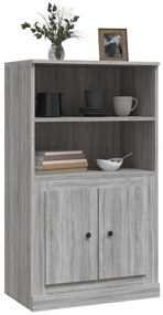 szürke sonoma szerelt fa magasszekrény 60x35,5x103,5 cm