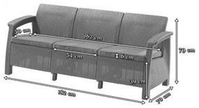 Corfu set II max kerti bútor garnitúra