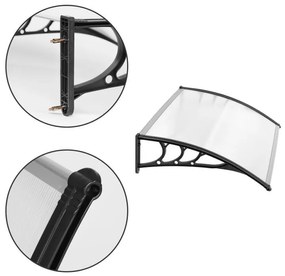 Tető a bejárati ajtó felett - polikarbonát Šírka: 80 cm | Dĺžka: 120 cm