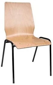 1158 LN falemezes szék fekete fémvázzal