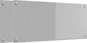 vidaXL Konyhai splashback 2 pcs Világosszürke 90 x 40 cm edzett üveg