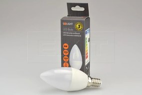 LED izzó Solight WZ409-1, gyertya, 6W, E14, 3000K, 510lm