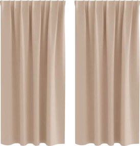 vidaXL Fekete Függöny Gyűrűkkel 2 pcs Tópszínű 175 x 140 cm Poliészter