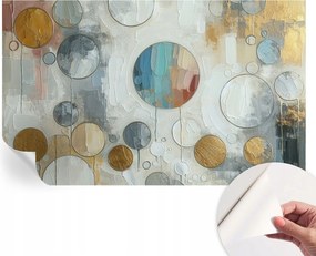 Fotótapéta Öntapadós Design Divatos Geometrikus kerekek 416x254 cm