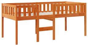 viaszbarna tömör fenyőfa gyerekágy matrac nélkül 90 x 190 cm
