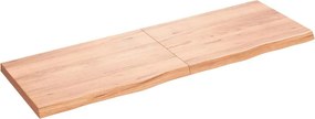 vidaXL világosbarna kezelt tömör tölgyfa asztallap 180x60x(2-6) cm