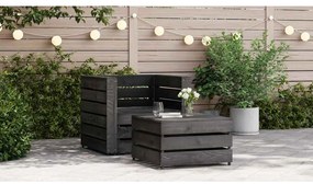 vidaXL 2 részes szürke impregnált fenyőfa kerti raklap-ülőgarnitúra