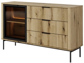 Komód Wilsire II (coast evoke tölgy + fekete). 1097500