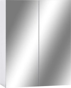 vidaXL fehér MDF tükrös fürdőszobaszekrény 60 x 15 x 75 cm