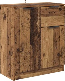vidaXL Széf fiókkal Öreg fa 60 x 30 x 70 cm Faanyag