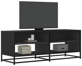 fekete szerelt fa és fém TV-szekrény 120,5x40x46 cm