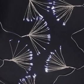 Brilagi - LED kültéri karácsonyi fényfüzér, 150 db LED, 5 m, IP44, hideg fehér, tűzijáték effektus