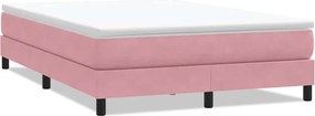 vidaXL rózsaszín bársony rugós ágy matrac nélkül 140x210 cm
