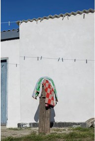 Narancssárga-bézs frottír bio pamut törölköző 50x90 cm Retro – Mette Ditmer Denmark