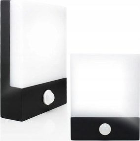 Fali lámpa Kültéri Homlokzati lámpa Alkonyati mozgásérzékelő 18W