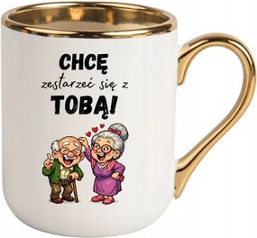 Bögre Fehér Elegáns Vicces Valentin Napi Ajándék Szeretnék Veled Öregedni