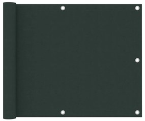 sötétzöld oxford-szövet erkélynapellenző 75 x 400 cm