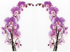 Edzett üveg tűzhely fedőlap szett 2 db-os 30x52 cm Orchid – Wenko