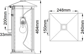 Quintiesse ASHBERN QN-ASHBERN-L Fali lámpa 1x60W/E27 IP44