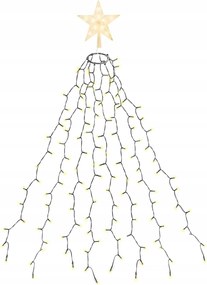 Karácsonyfa Lámpa Gyűrűvel És Csillagfejjel 1,5 m 210 Led