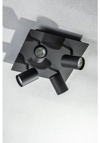 Lámpa Mennyezeti lámpatest VENETO, IP20, max. 20W, 4 x GU10, kör/négyzet, fekete