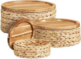 Vízijácint tárolókosár szett 3 db-os ø 30x15 cm Botofte – House Nordic