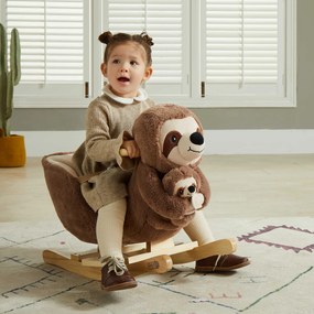 Hintázó nyugágy biztonsági övvel, barna Spielwerk