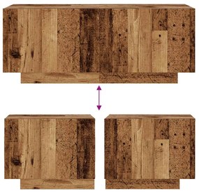 antik fa színű szerelt fa éjjeliszekrény 100 x 35 x 40 cm