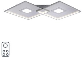Mennyezeti lámpa acél LED-del és távirányítóval - Odile