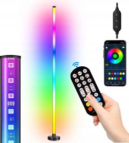 Led Sarok Állólámpa 120CM Álló Rgb App Távirányító