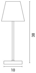 LED Dimmelhető érintős asztali lámpa LED/3,5W/5V 5200 mAh IP54 fehér