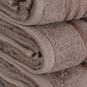 Barna frottír pamut törölköző 50x100 cm Simple – Casa Selección