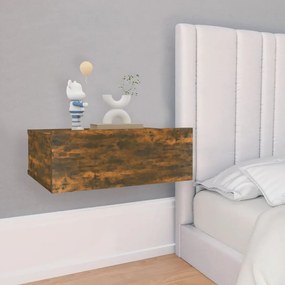 2 db füstös tölgy színű függő éjjeliszekrény 40 x 30 x 15 cm
