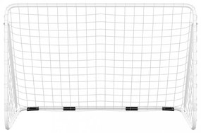 Fehér acél focikapu hálóval 180 x 90 x 120 cm
