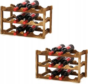 Fa bortartó állvány 2 db Szója 12 palackhoz X 2