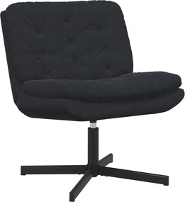vidaXL Forgatható Pihenőszék Fekete 63 x 75 x 76 cm Bársony