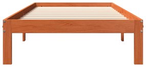 viaszbarna tömör fenyőfa ágy matrac nélkül 90 x 200 cm