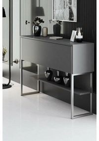 Luxe antracit és ezüst komód