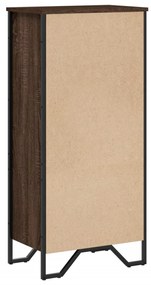 barna tölgy színű szerelt fa könyvszekrény 50 x 31 x 106 cm