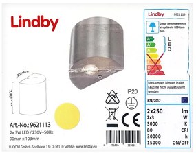 Lindby Lindby - LED Fali lámpa LAREEN 2xLED/3W/230V LW0274