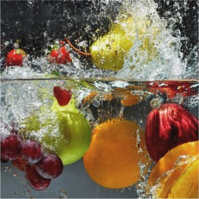 Fotótapéta Flizelin Tapéta Hálószobába és Nappaliba Gyümölcsök a vízben 250x250