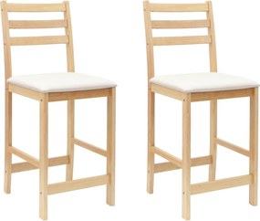 vidaXL Étkező Székek 2 pcs Természetes 40 x 47,5 x 99,5 cm