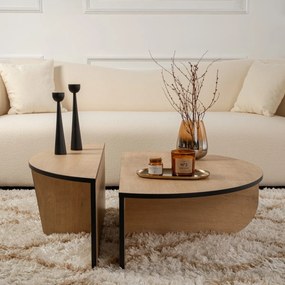 Kávézóasztal Orion Honey Oak Fekete
