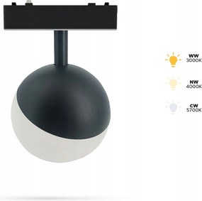 Lámpa Gömb 6W D Slim Track 48VDC 3CCT 3000K, 4000K, 5700K