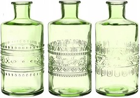 Üveg váza gyertyatartó 14,5 cm üveg zöld