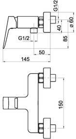 Novaservis - Zuhanycsap NOBLESS EGO fényezett króm