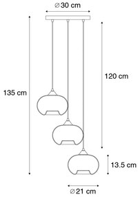 Okos lógólámpa fekete füstüveggel, 3 Wifi P45 - Busa