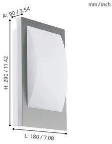 Eglo 33569 - VERRES-C LED kültéri fali lámpa LED/9W/230V IP44