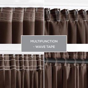 Barna sötétítő termo függöny 140x245 cm Pleat – Restilo