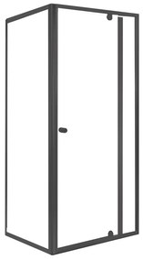 Flexi 80x90 cm sarokba szerelhető aszimmetrikus zuhanykabin zuhanytálca nélkül